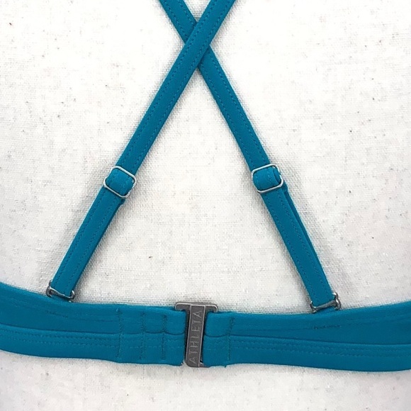 Athleta Blue Underwire Bikini Top Size 32 B/C - Picture 5 of 11
